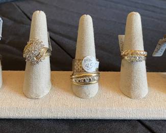 Gold and Diamond and other precious and semi precious stone rings