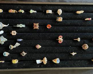 Gold and silver rings