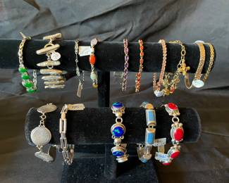 Sterling and gold bracelets