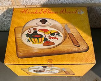 Vintage wooden chess board with cover