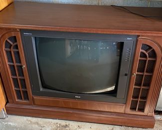 Vintage console Television. Great repurpose project.
