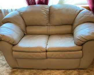 Leather Loveseat/ Cream color