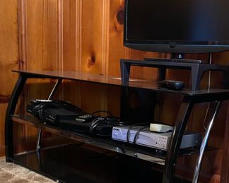 3 Shelf Glass Television Stand