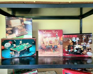 Enesco Mice On Cue Pool table, typewriter, Wagon Tails, Home on the Range
