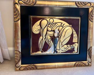 Erte Samson & Delilah Bronze  wall sculpture - signed 309/375  - very heavy 