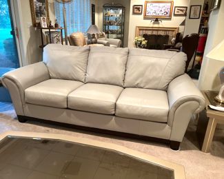 Leather couch w/matching love seat and side chair