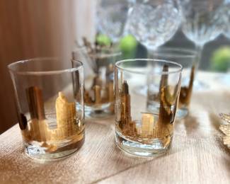 4 Chicago bar glasses 