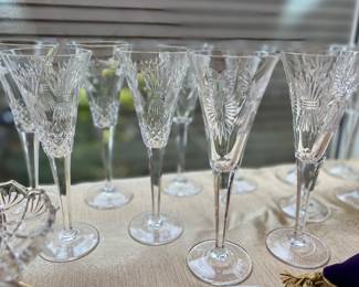 12 Waterford Millennial toasting flutes with boxes