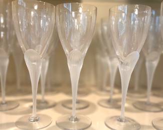 Set of 12 in each size Mikasa Sea Mist glasses