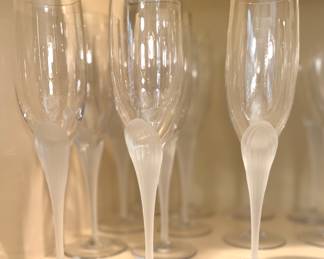 Set of 12 in each size Mikasa Sea Mist glasses