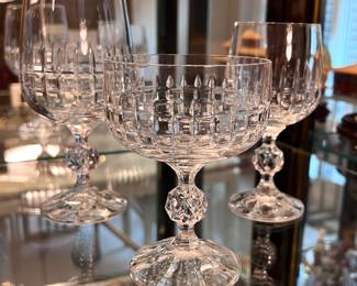 Set of 12 Ccystal glasses in each size & 12 Fluted glass, not shown here 