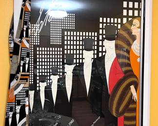 Erte tie and matching picture 