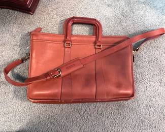 Coach leather brief case 