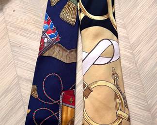 2 Hermes Silk ties 