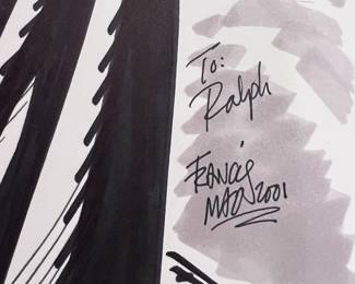 Signed 2001 Batman and Robin sketched picture- by Francis J. Mao