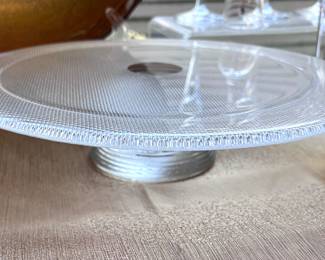 Kosta Boda Lime Light - footed cake plate 