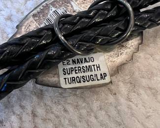 Navajo Supersmith Sterling and Turquoise Bolo ties