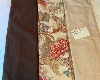 6 in each color -  Pottery Barn new lined curtains Floral 84" X 48" -- Brown & Tan 92" X 48"