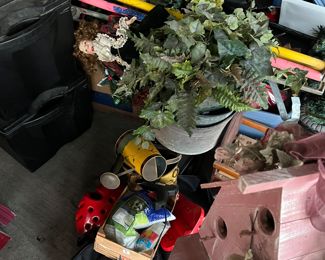 Faux plants & wooden birdhouse & more - Unpredictable Sale in Terrell, TX “Labor Day Edition” www.ContemporaryCurrent.com