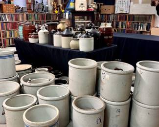 Numerous Red Wing Crocks