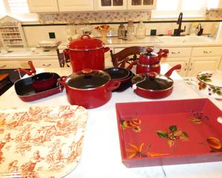 Paula Dean Red Granite Cookware