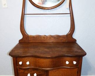 Antique Oak Wash Stand
