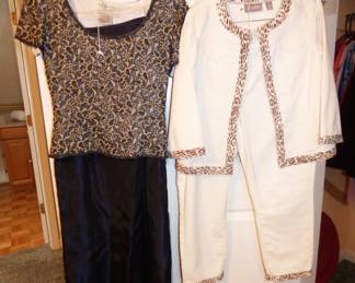 Designer Sequined top and skirt, Chicos 2 piece outfit