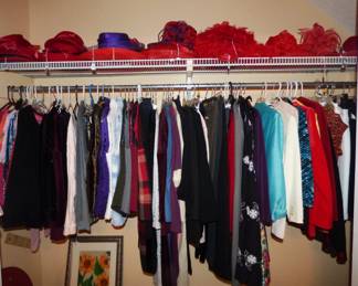 Red Hat Society hats, More ladies clothes
