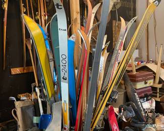 Tons of Skis and Poles and equipment!