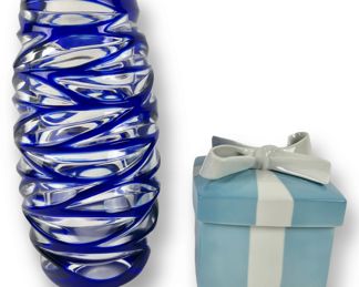 Tiffany & Co. Modernist Cobalt Vase