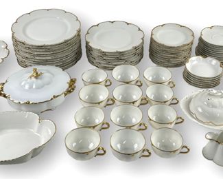 (79pc) Haviland Limoges France White & Gold