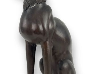 A. Tiot Egyptian Cat Bronze Sculpture