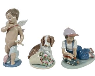 (3) Lladro Figurines W/ Boxes