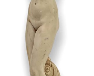 Antique Resin Art Nouveau Nude Woman Sculpture