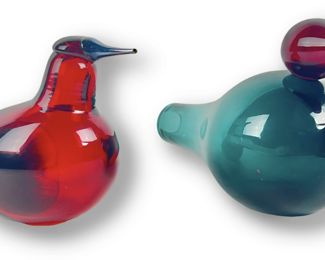 (2) iittala Glass Birds
