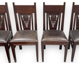 4 Prairie School-George Grant Elmslie Style Chairs