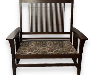 Stickley Mission Collection Oak Spindle Settee