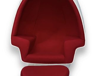 A. Jacobsen Style Egg Pod Lounge Chair & Ottoman