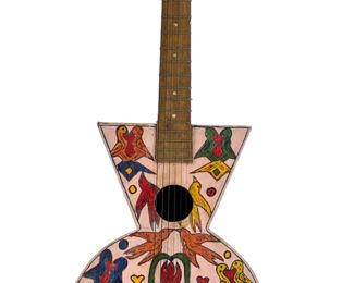 Everald Brown Hand Painted Guitar 1984