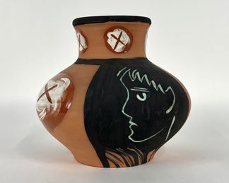 Pablo Picasso "Visage De Profil" Terracotta Vase
