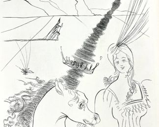 Salvador Dali "The Lady & The Unicorn" Etching