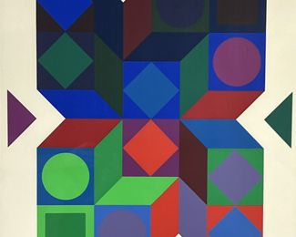 Victor Vasarely "Tridim" Screenprint