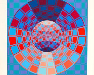 Victor Vasarely "Xanor" Screenprint on Paper 1980