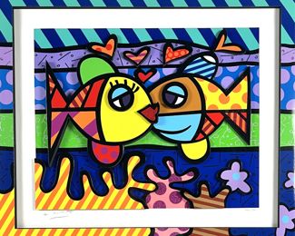 Romero Britto "Holidays" Three Dimensional Giclee