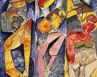 Alexandra Nechita "Winning Together" Lithograph