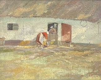 Chauncey Foster Ryder Oil on Board 1902