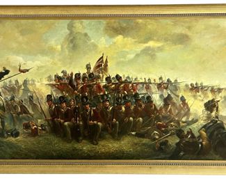 "The 28th Regiment at Quatre Bras" Oil on Canvas