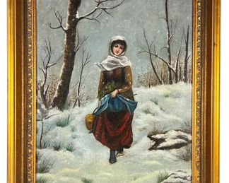 Eastern European Unsigned Oil on Board