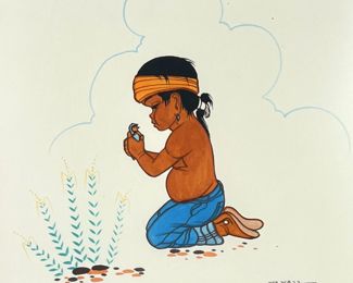 Beatien (Little No Shirt) Yazz Acrylic on Paper