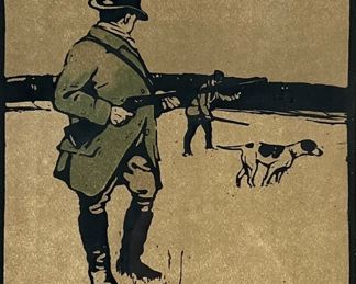 William Nicholson "Shooting" Lithograph